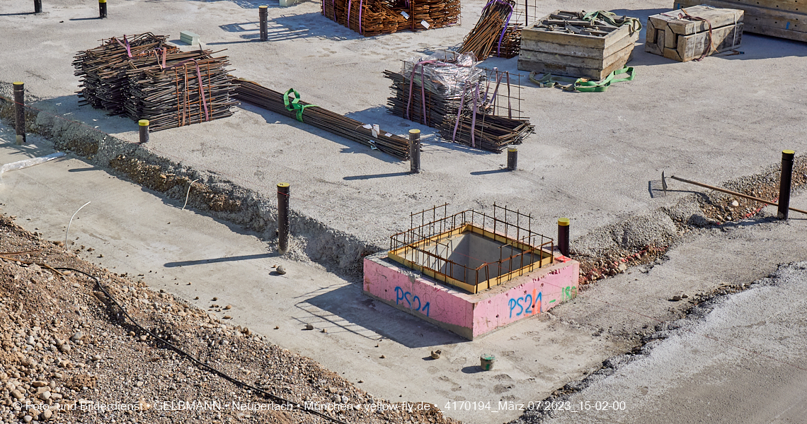 07.03.2023 - Baustelle an der Quiddestraße Haus für Kinder in Neuperlach